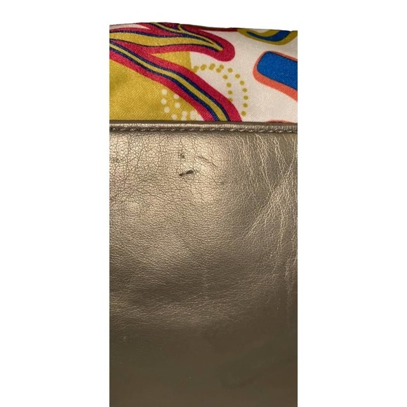 NY&C Metallic Graffiti Print Tote Bag Multicolor Shoulder Purse - Picture 2 of 8